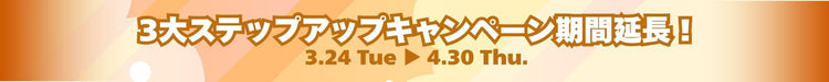 3大ステップアップキャンペーン期間延長バナー